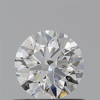 0.53 Carat Round F SI1 EX GIA Natural Diamond