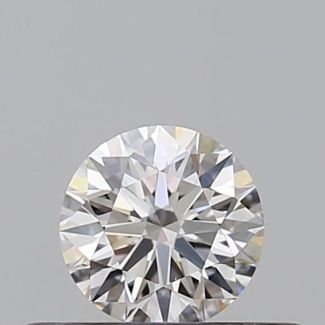 0.31 Carat Round H VVS2 EX GIA Natural Diamond