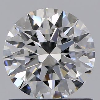 0.80 Carat Round D VVS2 EX GIA Natural Diamond