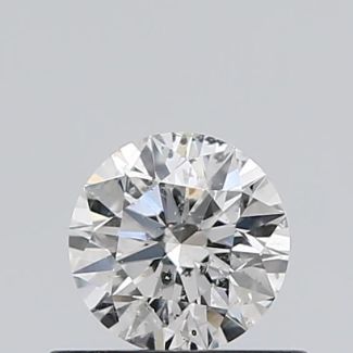 0.5 Carat Round F SI2 EX GIA Natural Diamond