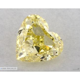 0.51 Carat Heart Fancy Yellow SI1 - VG EX GIA Natural Diamond