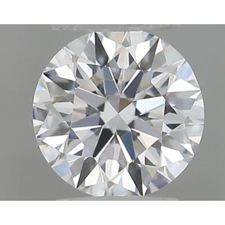 0.18 Carat Round D VVS2 EX GIA Natural Diamond