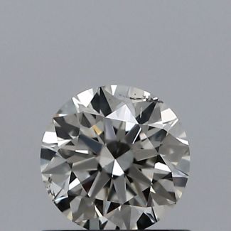 0.56 Carat Round J SI1 EX GIA Natural Diamond