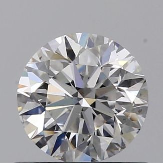 0.60 Carat Round F SI1 VG EX GIA Natural Diamond