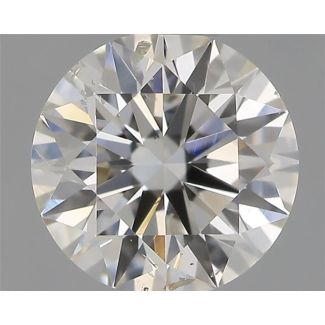 0.50 Carat Round G SI2 EX IGI Natural Diamond