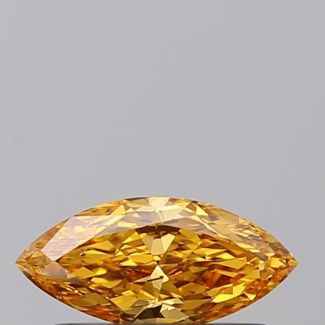 0.3 Carat Marquise Fancy Vivid Yellowish Orange VS2 - GD GIA Natural Diamond