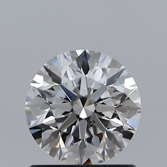 0.90 Carat Round D SI1 EX GIA Natural Diamond