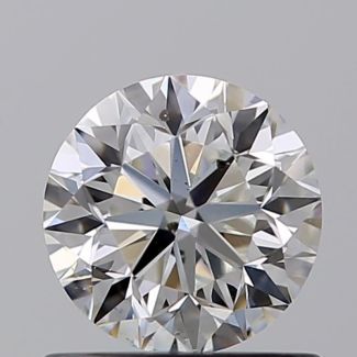 0.70 Carat Round F SI1 VG EX GIA Natural Diamond