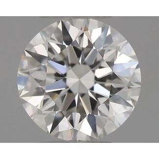 0.35 Carat Round H VVS2 EX GIA Natural Diamond