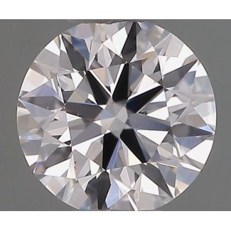 0.59 Carat Round D VVS2 EX GIA Natural Diamond