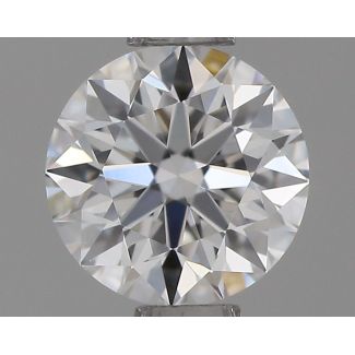 0.56 Carat Round E VVS2 EX GIA Natural Diamond