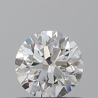 0.6 Carat Round D SI1 EX VG GIA Natural Diamond