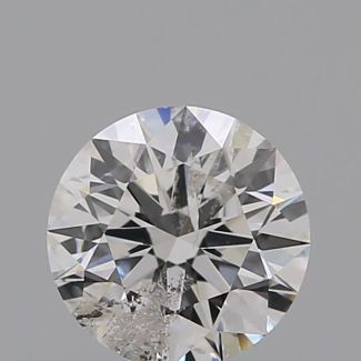 0.40 Carat Round F I2 EX GIA Natural Diamond