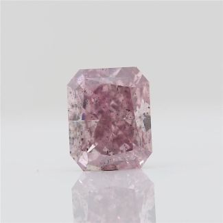 0.5 Carat Radiant Fancy Purplish Pink I1 - VG GIA Natural Diamond