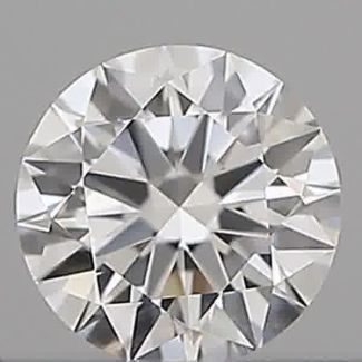 0.24 Carat Round F VVS2 EX VG GIA Natural Diamond