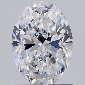 0.80 Carat Oval D SI1 - EX VG GIA Natural Diamond