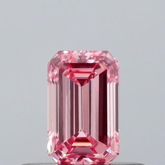 0.34 Carat Emerald Fancy Vivid Reddish Red VVS1 - VG NONE Natural Diamond