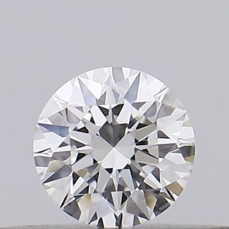 0.18 Carat Round F VVS1 EX GIA Natural Diamond