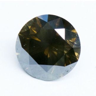 1.22 Carat Round Fancy Dark Brown GD GIA Natural Diamond