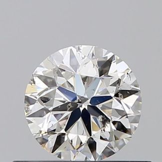 0.50 Carat Round H SI2 VG EX GIA Natural Diamond