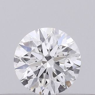 0.18 Carat Round D VVS1 EX GIA Natural Diamond