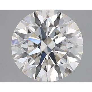 0.89 Carat Round H VS2 EX GIA Natural Diamond