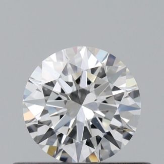 0.37 Carat Round F VVS1 EX GIA Natural Diamond