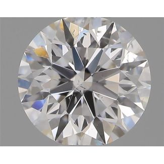 0.51 Carat Round F SI2 EX GIA Natural Diamond