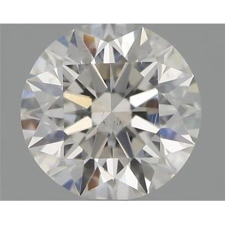 0.60 Carat Round H SI1 EX GIA Natural Diamond