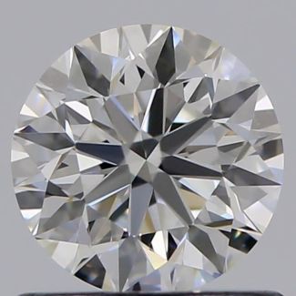 0.70 Carat Round F VS1 EX VG GIA Natural Diamond