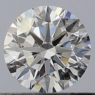 0.53 Carat Round D VVS2 EX GIA Natural Diamond