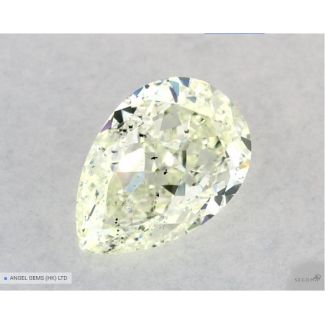 0.62 Carat Pear Light Green SI1 - VG GD GIA Natural Diamond