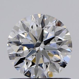 0.70 Carat Round F SI1 EX GIA Natural Diamond