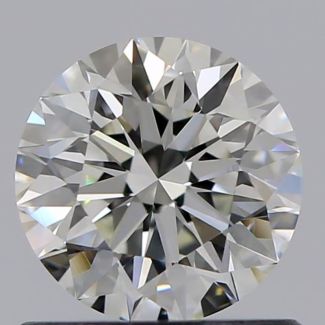 0.72 Carat Round H VVS2 EX GIA Natural Diamond