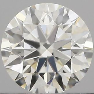 0.40 Carat Round H VVS2 EX IGI Natural Diamond