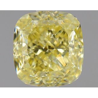 1.01 Carat Cushion Brilliant Light Yellow VVS2 - EX GIA Natural Diamond