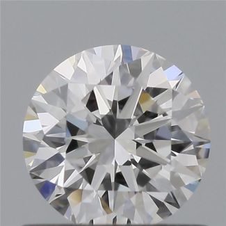 0.56 Carat Round E VVS1 EX GIA Natural Diamond