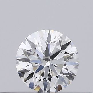 0.18 Carat Round E VVS1 EX GIA Natural Diamond