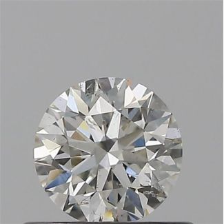 0.41 Carat Round H SI2 EX GIA Natural Diamond