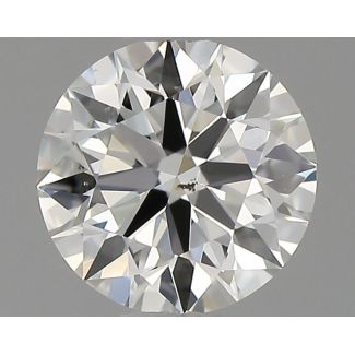 0.50 Carat Round J SI1 EX GIA Natural Diamond