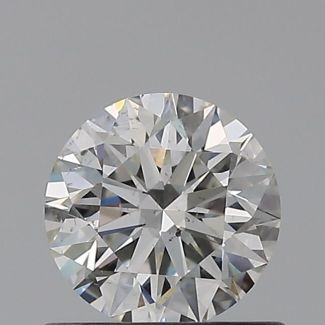 0.6 Carat Round H SI1 EX GIA Natural Diamond