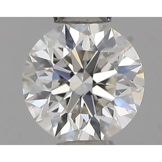 0.35 Carat Round H VVS2 EX GIA Natural Diamond