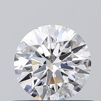 0.52 Carat Round D SI2 EX GIA Natural Diamond