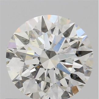 0.60 Carat Round H SI2 EX GIA Natural Diamond