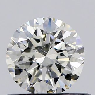 0.52 Carat Round J SI2 VG GIA Natural Diamond