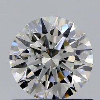 0.60 Carat Round J VS2 EX GIA Natural Diamond