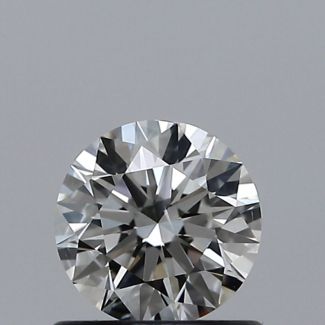 0.60 Carat Round H SI1 EX GIA Natural Diamond