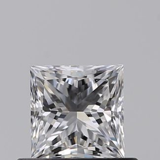 0.51 Carat Princess D VS1 - EX GD GIA Natural Diamond