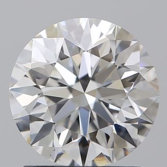 1.7 Carat Round D VS2 EX GIA Natural Diamond