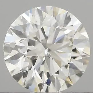 0.60 Carat Round H SI2 EX GIA Natural Diamond